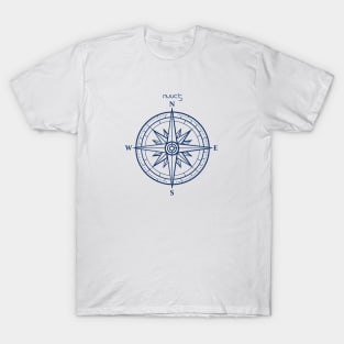 Marine nautical boat compass T-Shirt